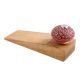 Red And Black Etched Ceramic Wooden Door Stopper
